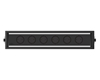 ABL 2F400600 - Встраиваемая розеточная станция серии Level с 6 розетками, черная c серебристым