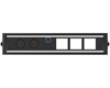 ABL 2F400208 - Встраиваемая розеточная станция серии Level с 2 розетками, 1xUSB-А и 1xUSB-C и 3 слотами для IMP, черная c серебристым