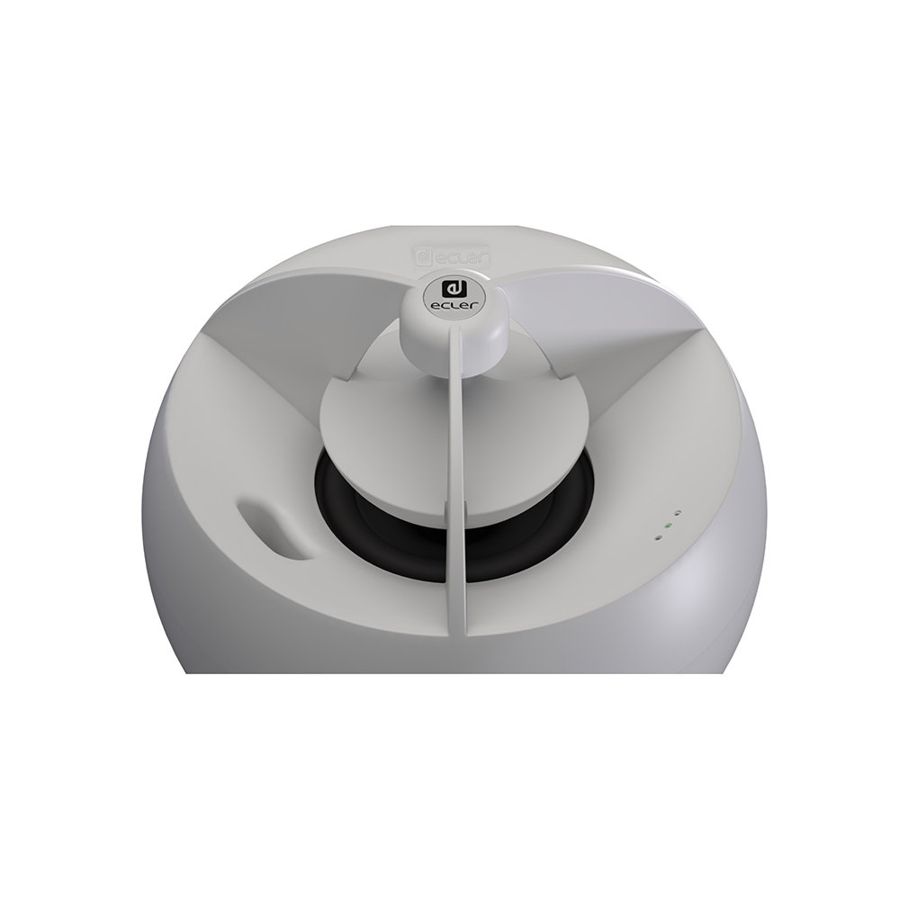 Ecler GLOBE5PDWH - Приемник системы Ecler WiSpeak, беспроводная подвесная на тросе куполообразная АС 5'', белого цвета