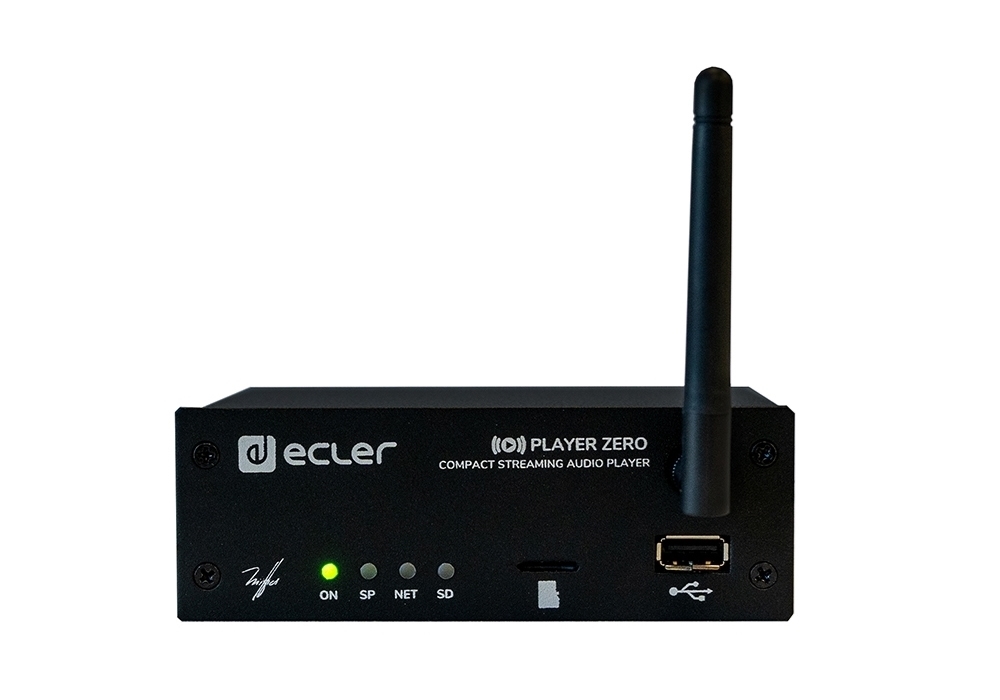 Ecler PLAYER ZERO - Аудиоплеер со стереовыходом (2хRCA), Wi-Fi, Ethernet, USB, microSD, интернет-радио, DLNA и AirPlay