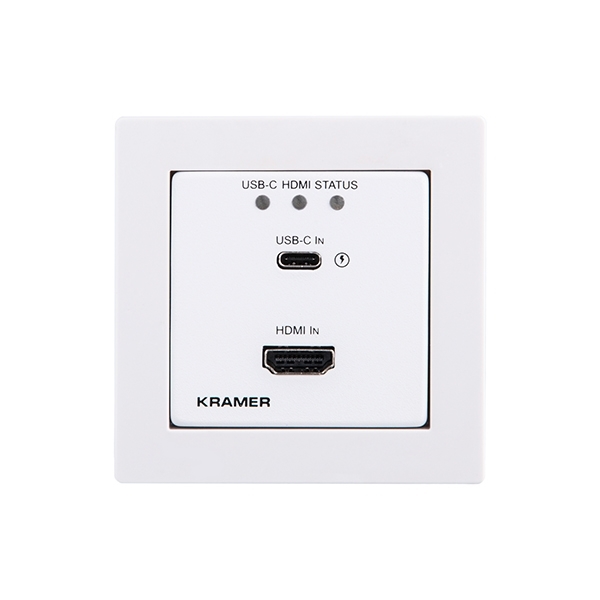 Kramer WP-20CT - Настенная панель-передатчик и автокоммутатор сигналов HDMI/USB-C по витой паре HDBaseT