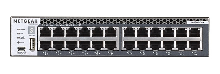 Kramer M4300-24X - Управляемый сетевой коммутатор Netgear, 24 порта 10GBASE-T и 4 порта 10GBASE-X SFP+