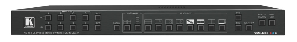 Kramer VSM-4x4X - Матричный бесподрывный коммутатор 4x4 HDMI 4K/60 (4:4:4) с HDCP и EDID