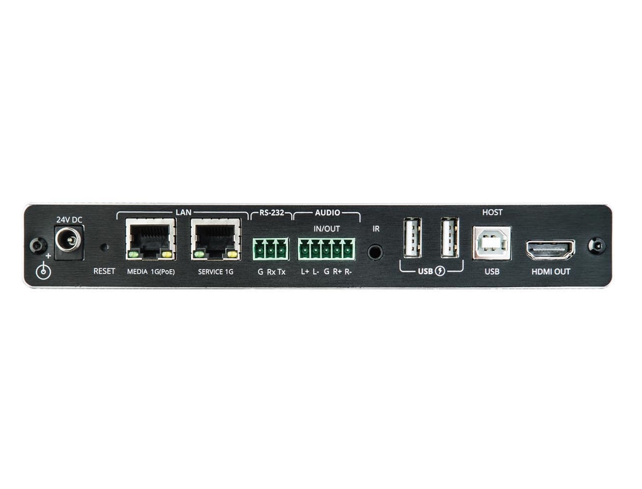 Kramer KDS-SW2-EN7 - Кодер и передатчик в сеть Ethernet видео HDMI 4K/60 (4:2:0), RS-232, ИК, USB с коммутатором 2х1 (HDMI и USB-C)