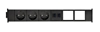 ABL 2M200310 - Розеточная станция серии Link с 3 розетками, 2xUSB-A и 2 слотами для IMP, черная с серебристым