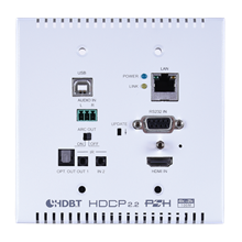 Cypress CH-2602TXWPUS - Настенная панель-передатчик сигналов HDMI 4K2K, Ethernet, USB, двунаправленного ИК и RS-232 из витой пары с PoH (48 В) от приемника, HDBaseT, обратное аудио, исполнение для США