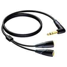 Procab CLA720 - Аудиокабель Jack 6,3 мм стерео (вилка) – 2хJack 6,3 мм стерео (розетка)