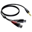 Procab CLA709 - Аудиокабель 2хXLR 3-pin (вилка, розетка) – 2хJack 6,3 мм моно (вилка)