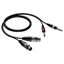 Procab CAB707 - Аудиокабель 2хXLR 3-pin (розетка) – 2хJack 6,3 мм моно (вилка)