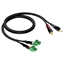 Procab CLA832 - Аудиокабель 2хRCA (вилка) – 2х клеммные колодки, 3-pin, 3,81 мм