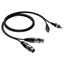 Procab CAB705 - Аудиокабель 2хXLR 3-pin (розетка) – 2хRCA (вилка)